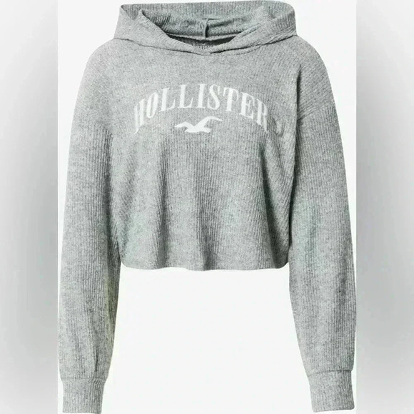 NWT Hollister Ribbed Cropped Hoodie size XS retails $35 - Picture 1 of 5